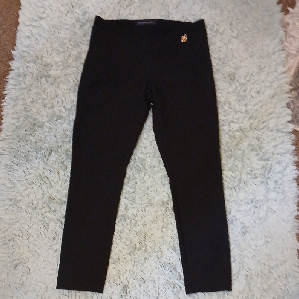 Tommy Hilfiger Black Leggings with Gold Detail
